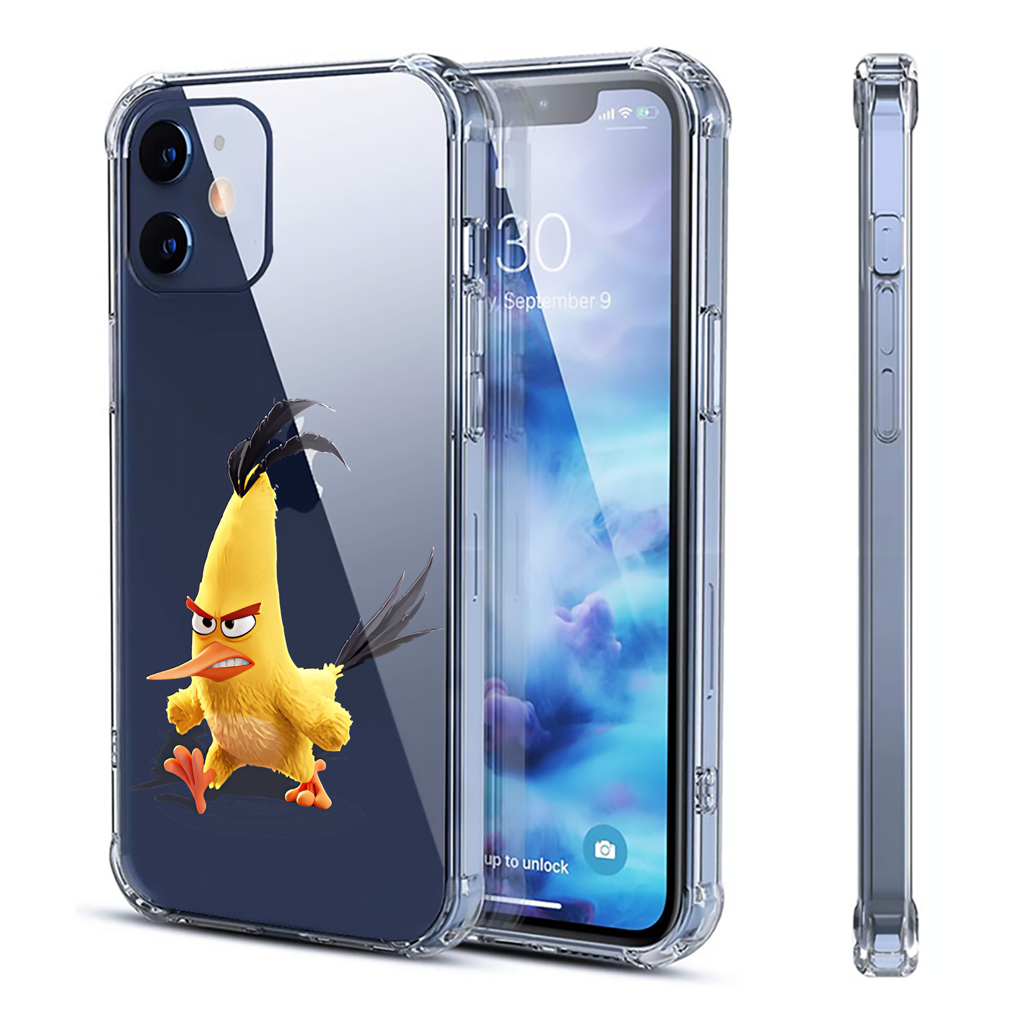 （画像用） Angry Birds アングリーバード 【iPhone 12シリーズ対応】透明スマホケース（クリアソフトケース）
